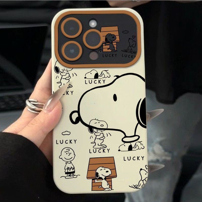 Mobile Tech Accessories - 新しい可愛いアニメ周辺機器 スヌーピー TPU ソフトフォンケース iPhone 16