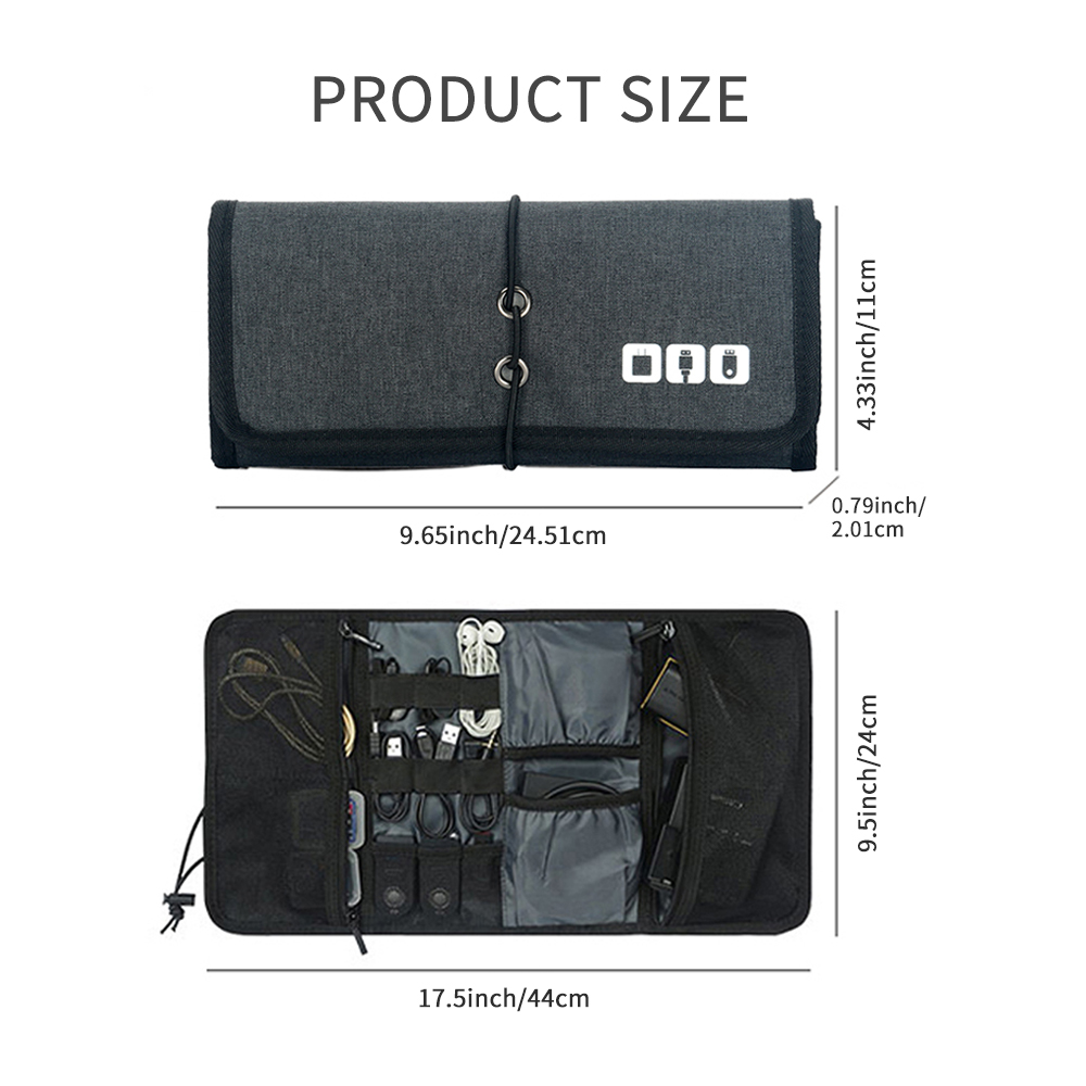 トラベルケーブル収納バッグ、電子機器オーガナイザーコードポー - Tech Accessories Travel Organizer Pouch のレビューと価格