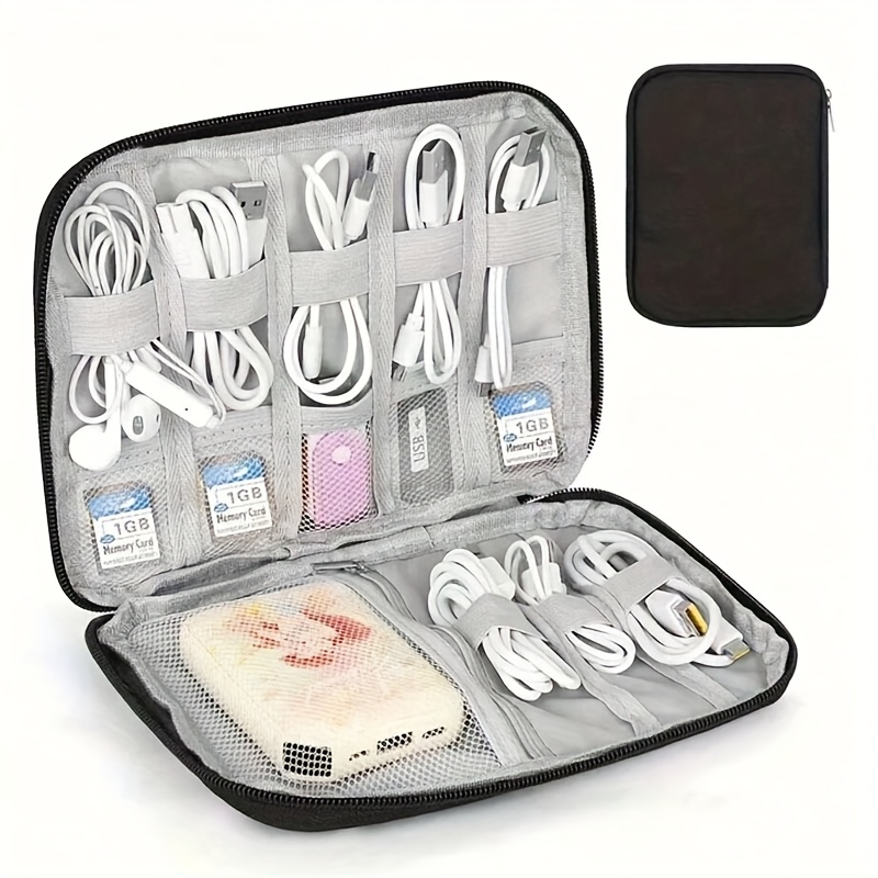 1個入りトラベルケーブルオーガナイザーケース、多ポケット電子 - Tech Accessories Travel Organizer Pouch のレビューと価格
