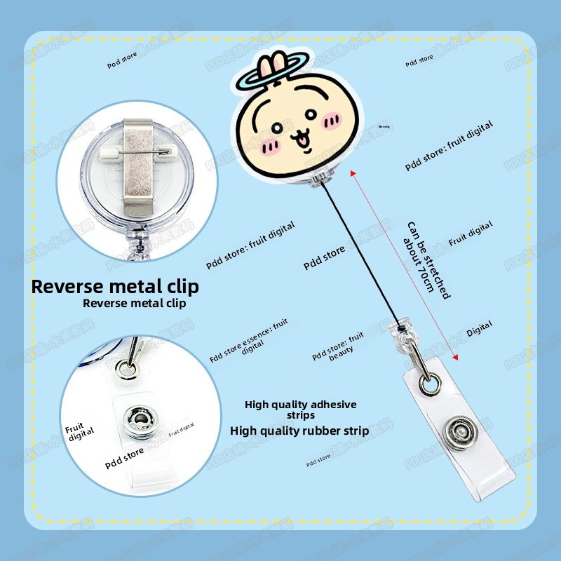 jiyi 伸縮式バッジリール かわいいIDカードホルダー ク - Kawaii Tech Accessories のレビューと価格